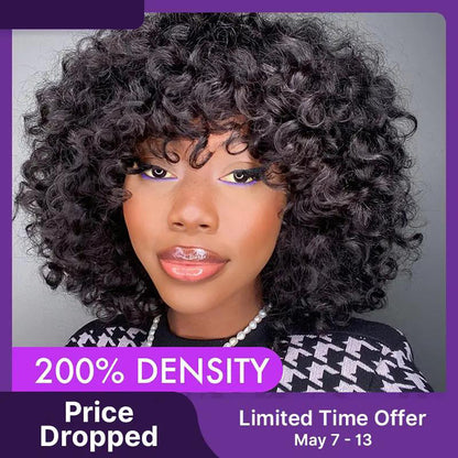 💖Ready To Go Shaggy Style Short Curly Wig.