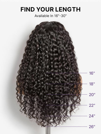 PreMax 180% Density 4C Edges Water Wave Wig 13x4 Frontal Pre-Cut Lace Wig Flexi-Fit Drawstring Cap