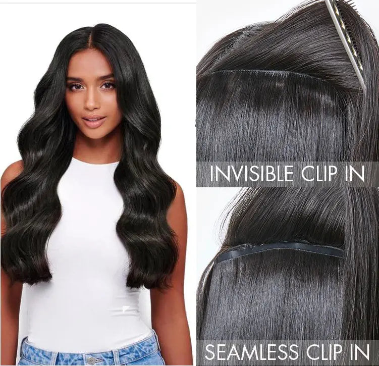 Seamless Virgin Human Hair Extensions - Various Textures