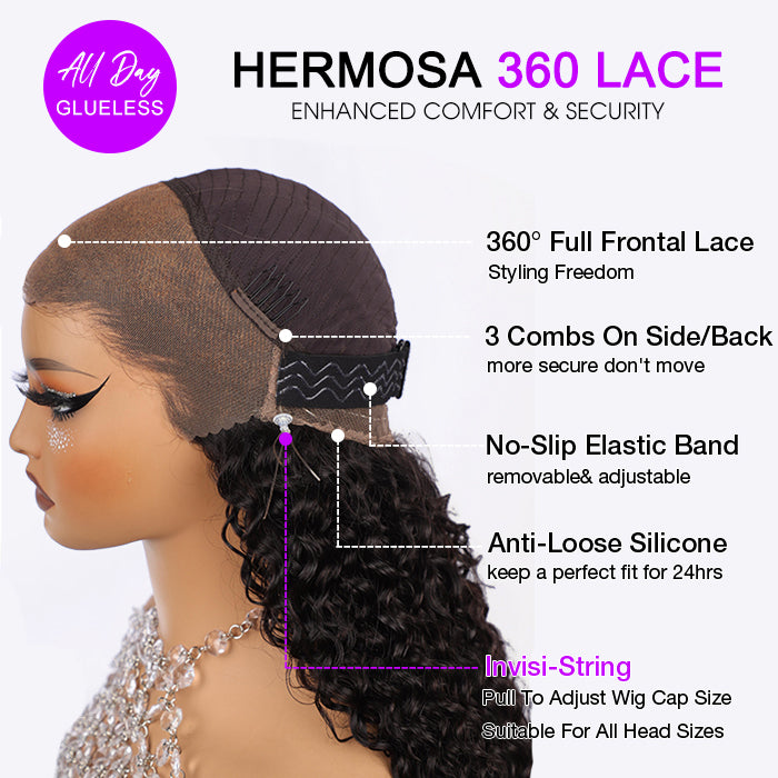 4C Curly Edges Hairline Glueless Curly Lace Front Human Hair Wig With Super Natural Hairline 220% Density