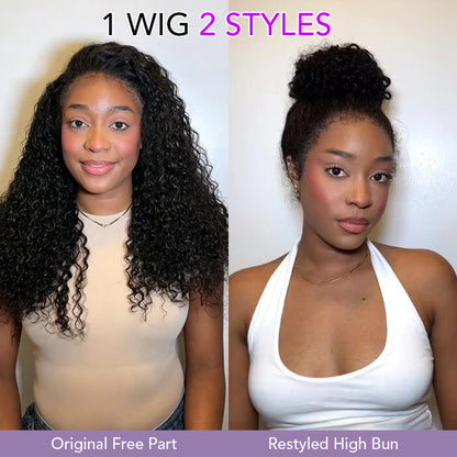 4C Curly Edges Hairline Glueless Curly Lace Front Human Hair Wig With Super Natural Hairline 220% Density