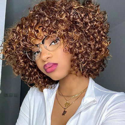💖Ready To Go Shaggy Style Short Curly Wig.