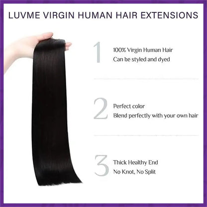 Seamless Virgin Human Hair Extensions - Various Textures