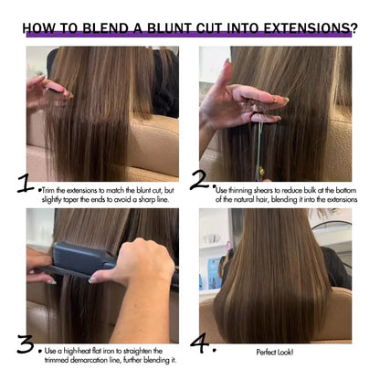 Seamless Virgin Human Hair Extensions - Various Textures